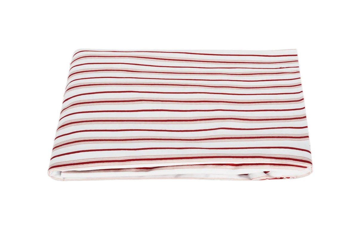 Fitted Bottom Sheet - Calypso Redberry Bedding by Matouk Schumacher at Fig Linens and Home