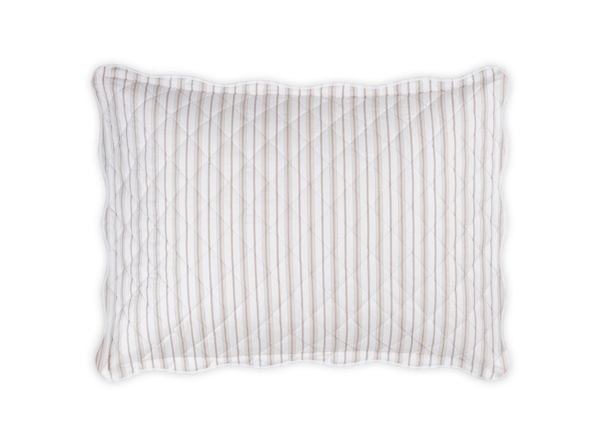 Quilted Pillow Sham Pebble - Calypso Quilted Bedding by Matouk Schumacher at Fig Linens and Home