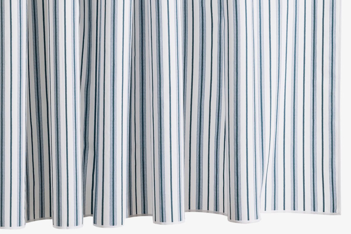 Prussian Blue Calypso Shower Curtains by Matouk Schumacher at Fig Linens and Home