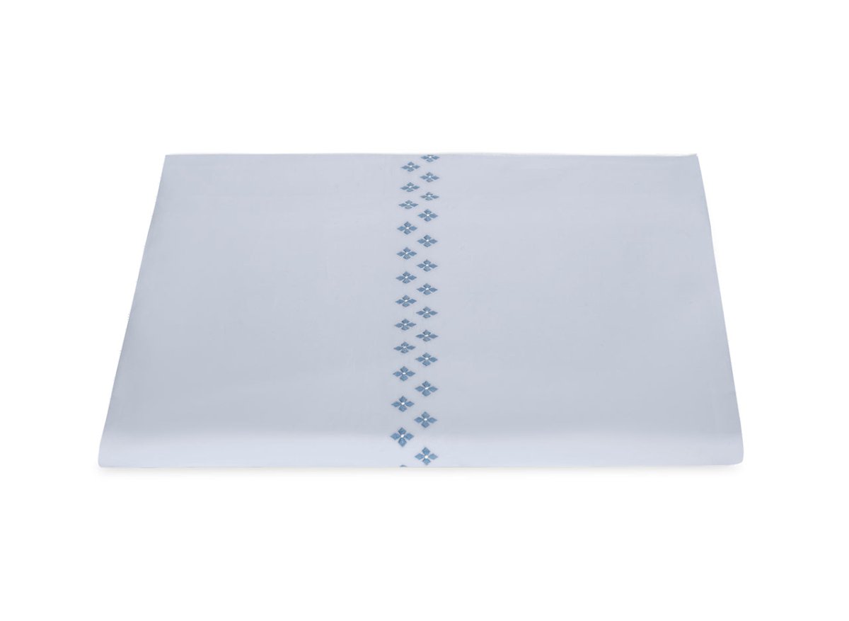 Matouk Casablanca Duvet Cover in Sky Blue at Fig Linens and Home