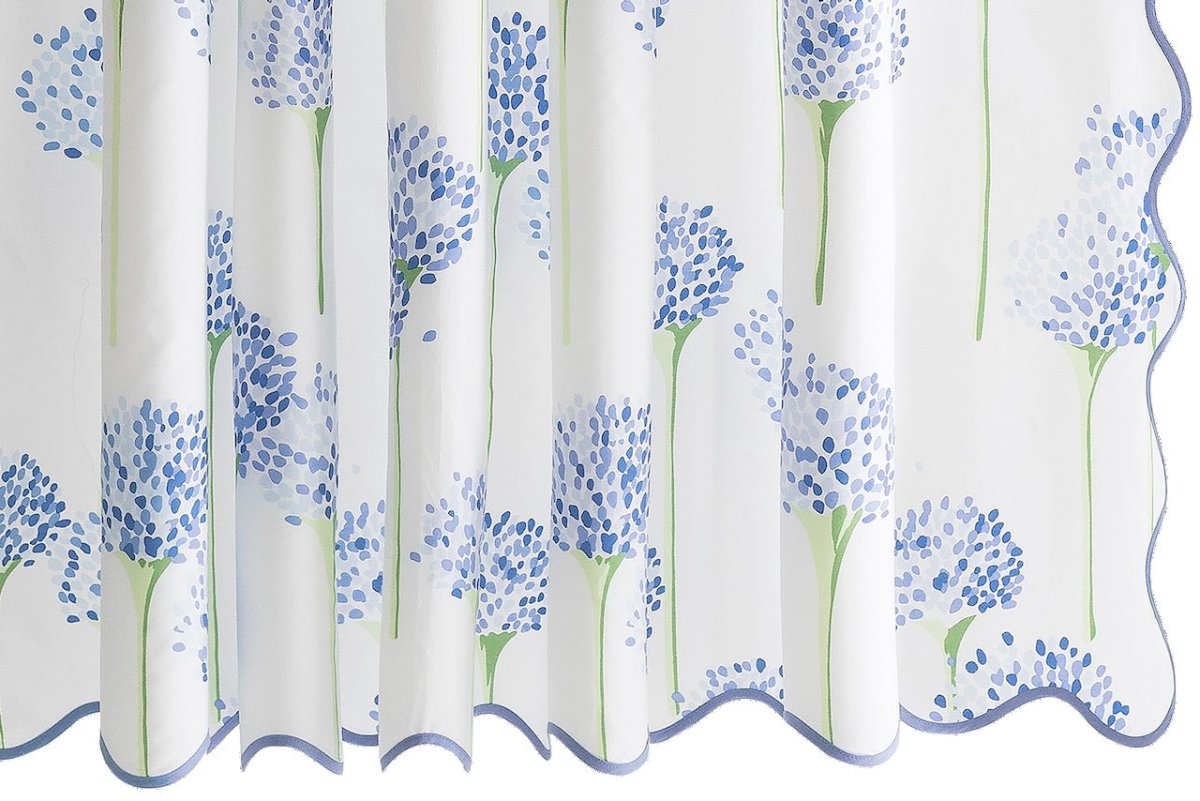 Shower Curtain - Charlotte Azure Blue Shower Curtains | Matouk LULU DK at Fig Linens & Home