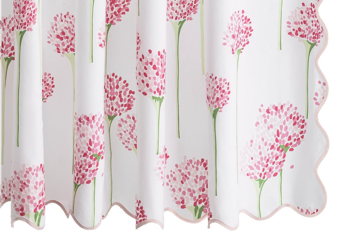 Shower Curtain - Charlotte Peony Pink Shower Curtains | Matouk LULU DK at Fig Linens & Home