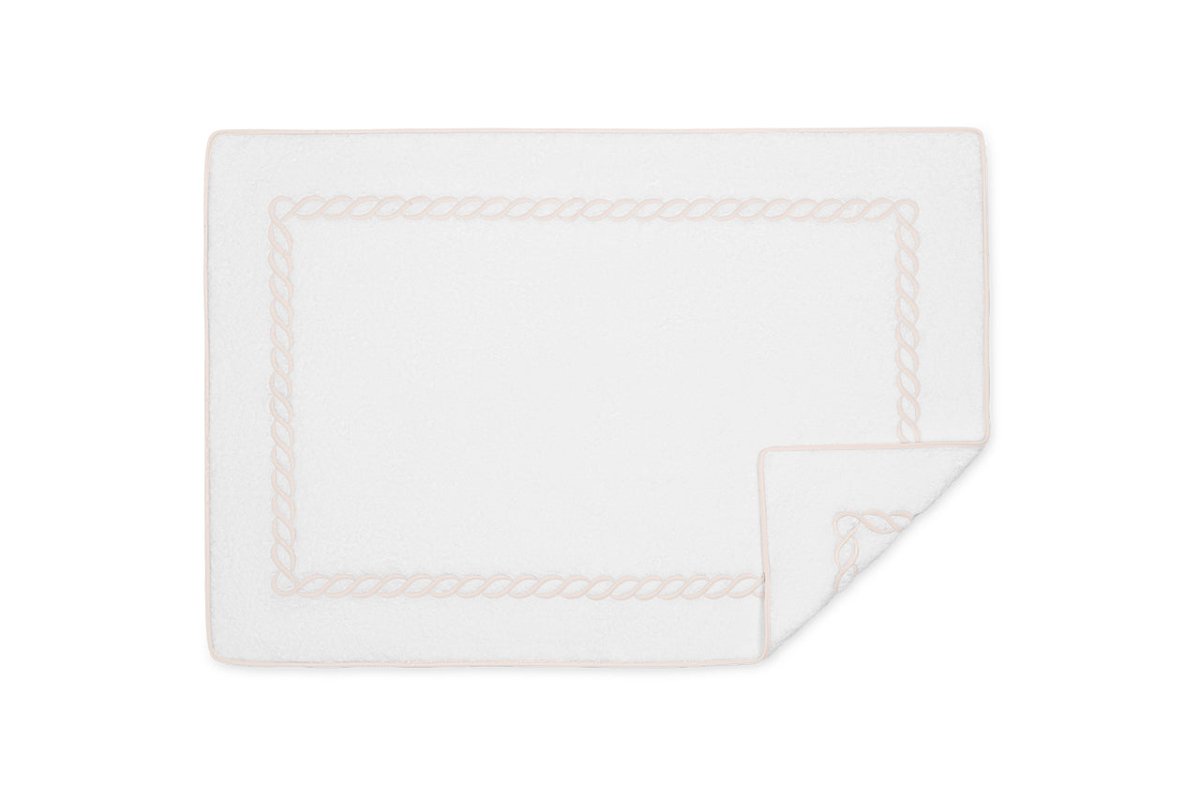 Matouk Classic Chain Bath Tub Mat in Blush at Fig Linens and Home