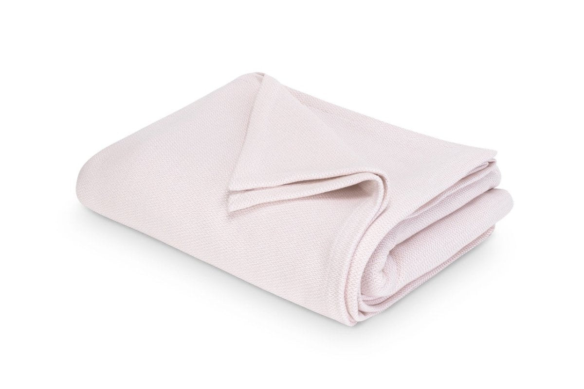 Cotton Bed Blanket - Matouk Costa Mesa Full/Queen Blanket Pink - Fig Linens and Home