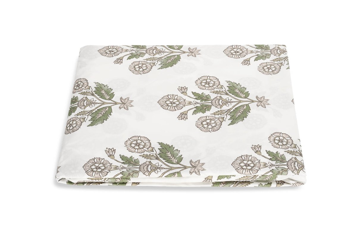 Matouk Schumacher Dalila Pebble Fitted Sheets | Cotton Percale Bedding at Fig Linens and Home