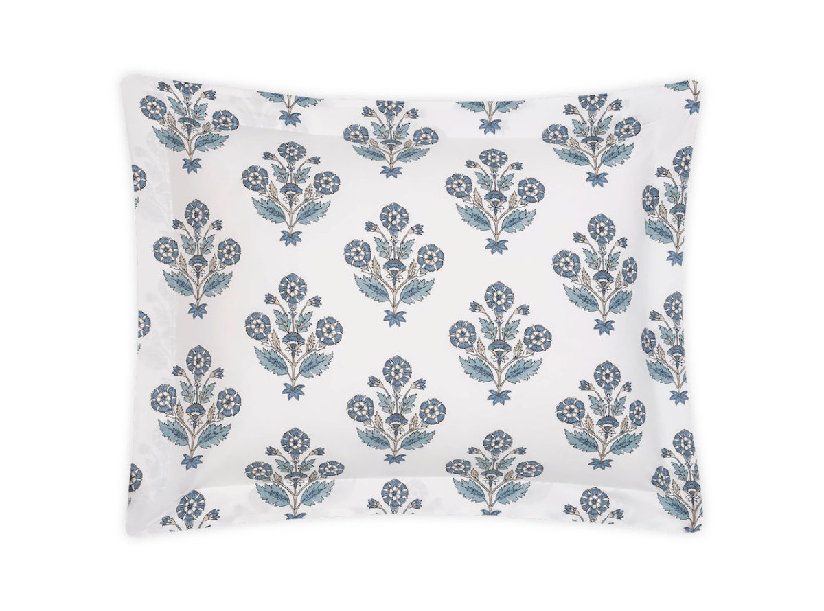 Dalila Mineral Blue Pillow Sham | Matouk Schumacher at Fig Linens and Home