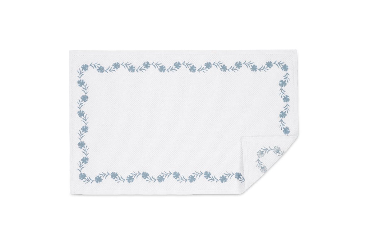 Matouk Daphne Bath Rug in Hazy Blue at Fig Linens and Home