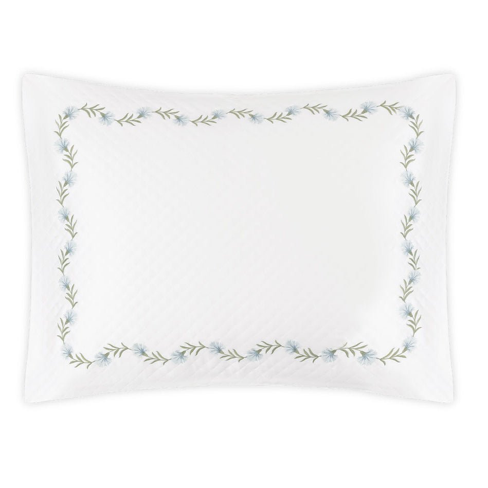 Daphne Matelassé in Bluebell | Matouk Pillow Sham at Fig Linens and Home