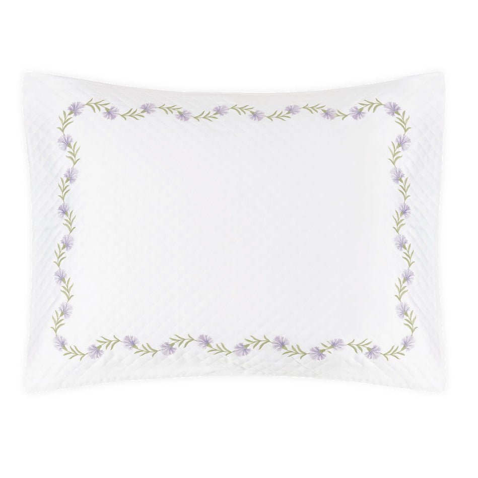 Daphne Matelassé in Lilac | Matouk Pillow Sham at Fig Linens and Home