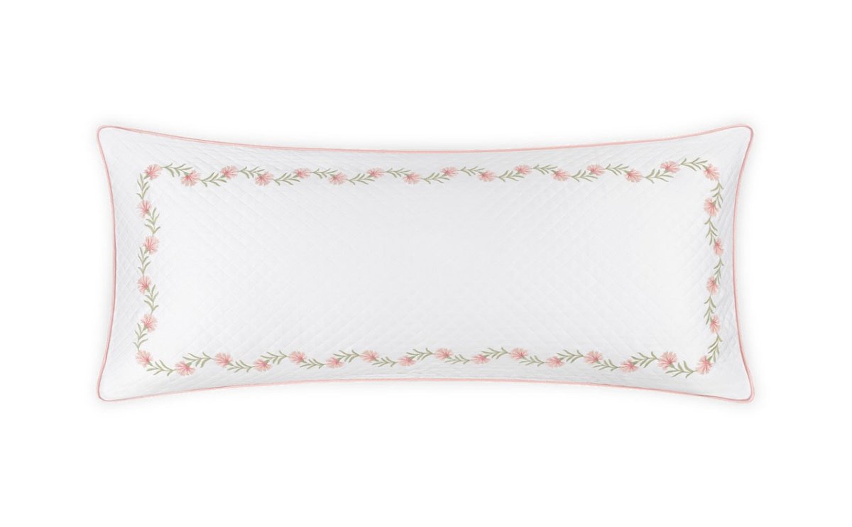 Matouk Daphne Lumbar Pillow Cover 16 x 36, corded edge Peony