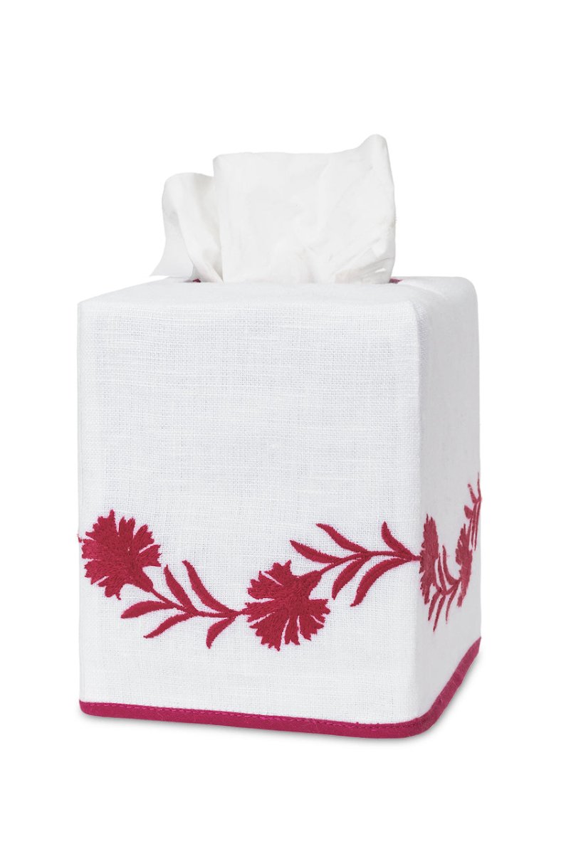 Daphne Tissue Box Covers by Matouk - Berry at Fig Linens and Home