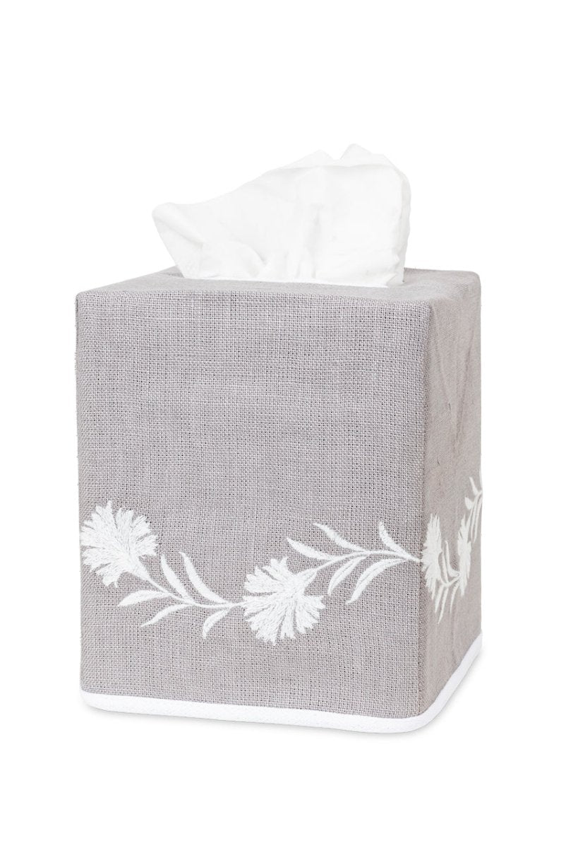 Daphne Tissue Box Covers by Matouk - Grey at Fig Linens and Home