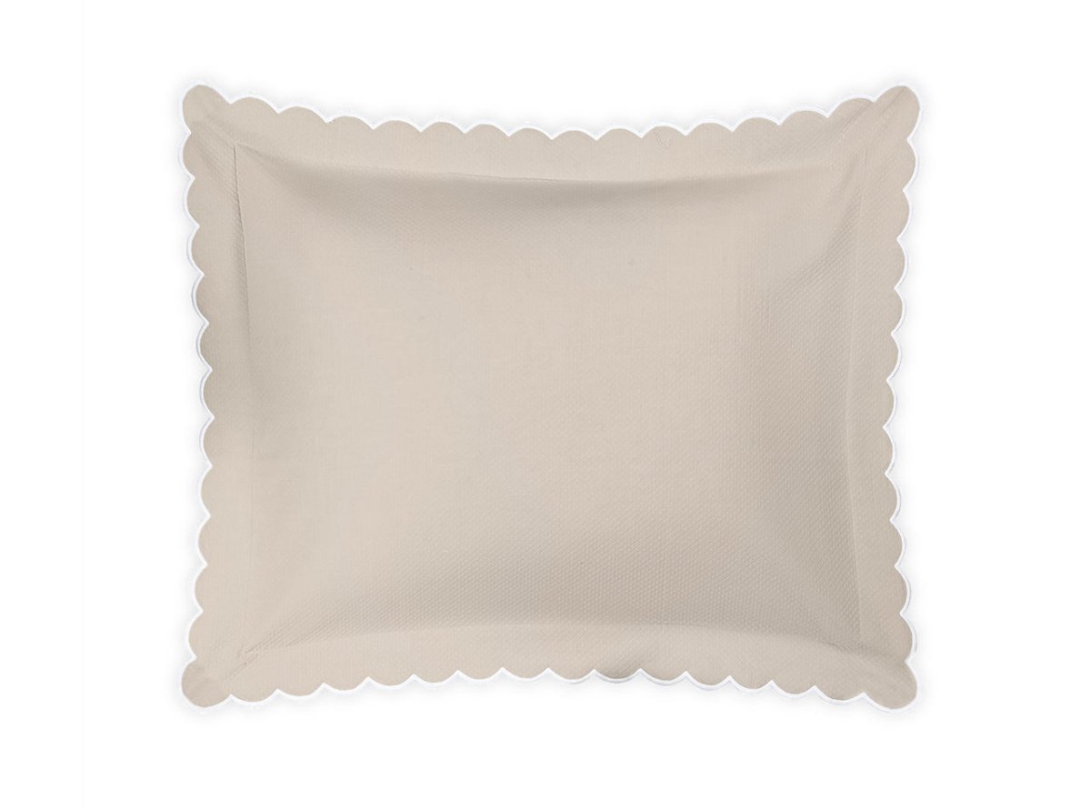 Pillow Sham - Matouk Diamond Pique Dune Bedding at Fig Linens and Home