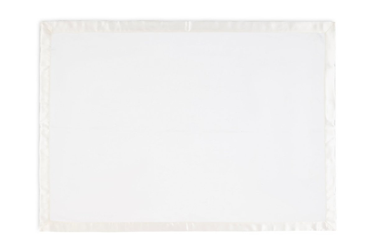 White Baby Blanket - Matouk Dream Modal Little Blanket at Fig Linens and Home - Open View