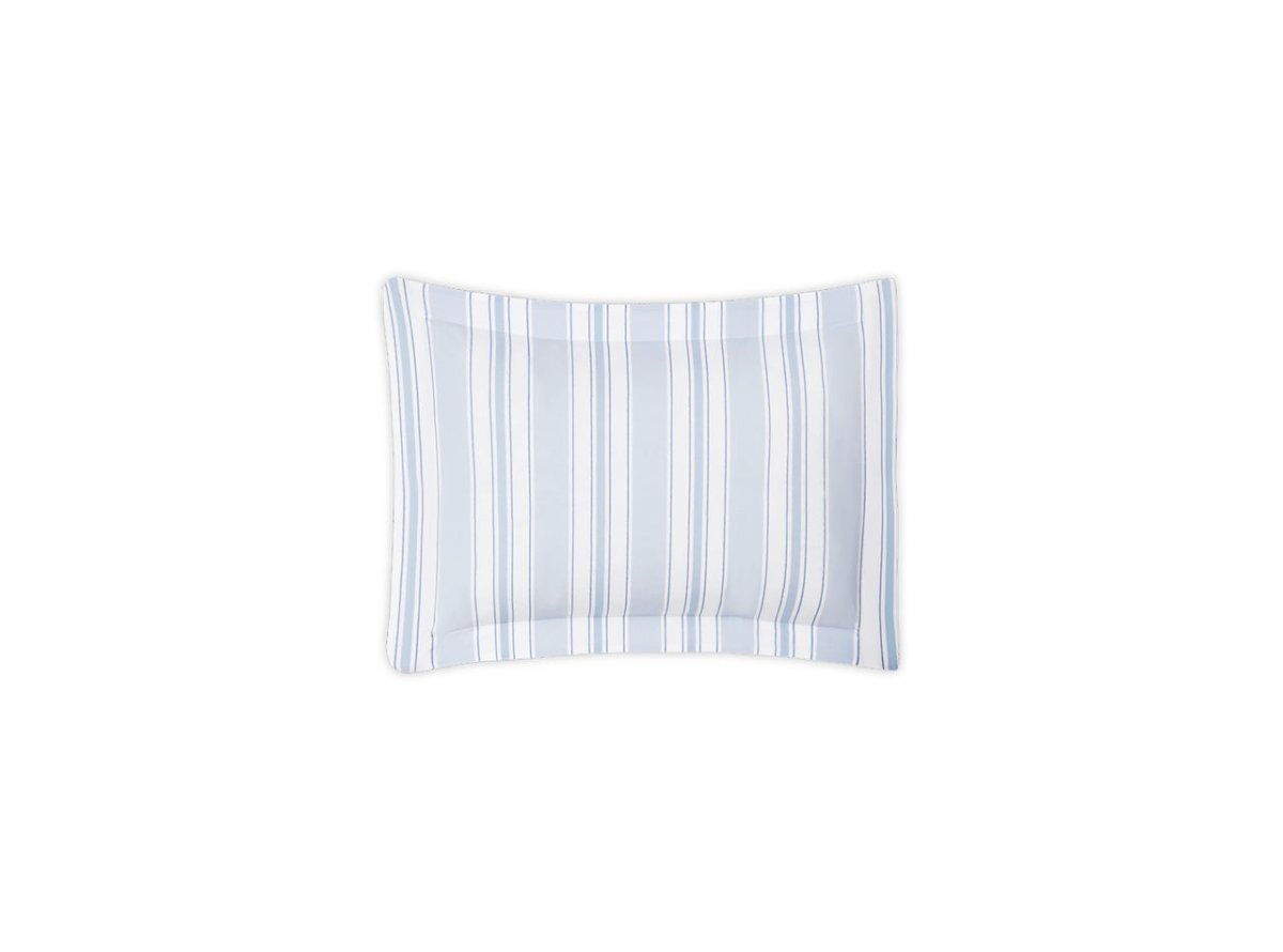 Boudoir Sham - Elio Stripe Bedding in Blue | Matouk Schumacher at Fig Linens and Home