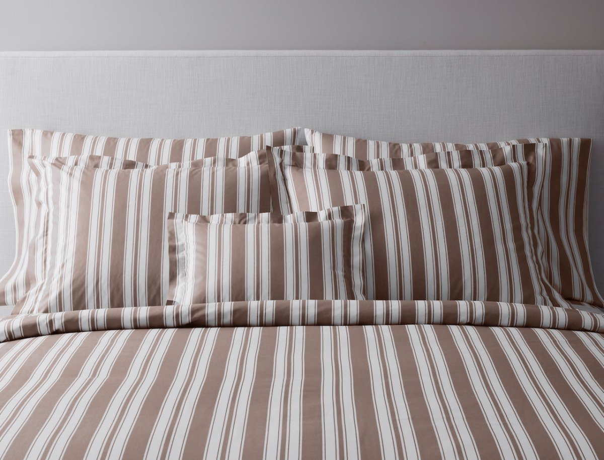 Elio Stripe Bedding by Matouk Schumacher at Fig Linens and Home - Shams View on Duvet