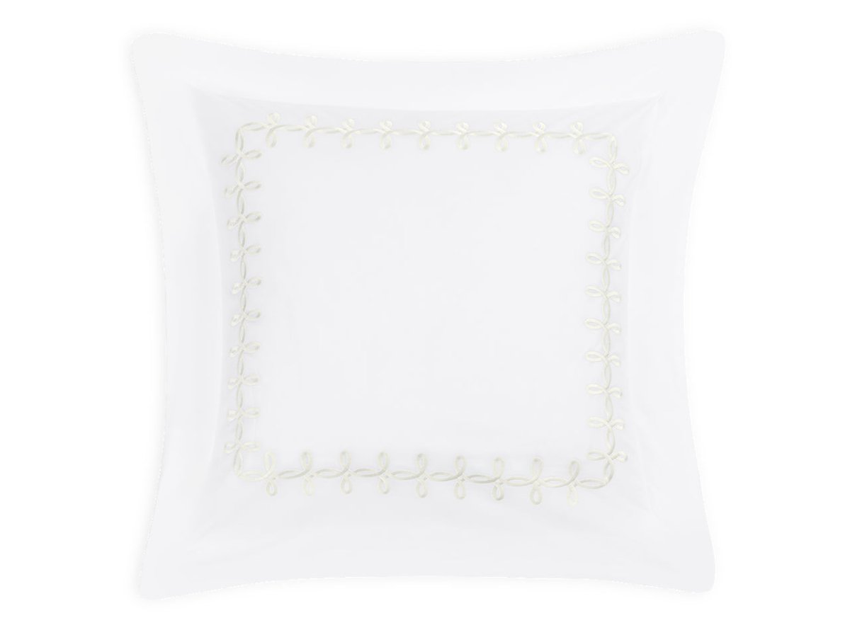 Euro Sham- Gordian Knot Cream Percale Bedding by Matouk at Fig Linens and Home