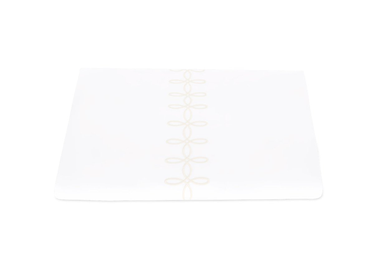 Duvet Cover- Gordian Knot Cream Percale Bedding by Matouk at Fig Linens and Home
