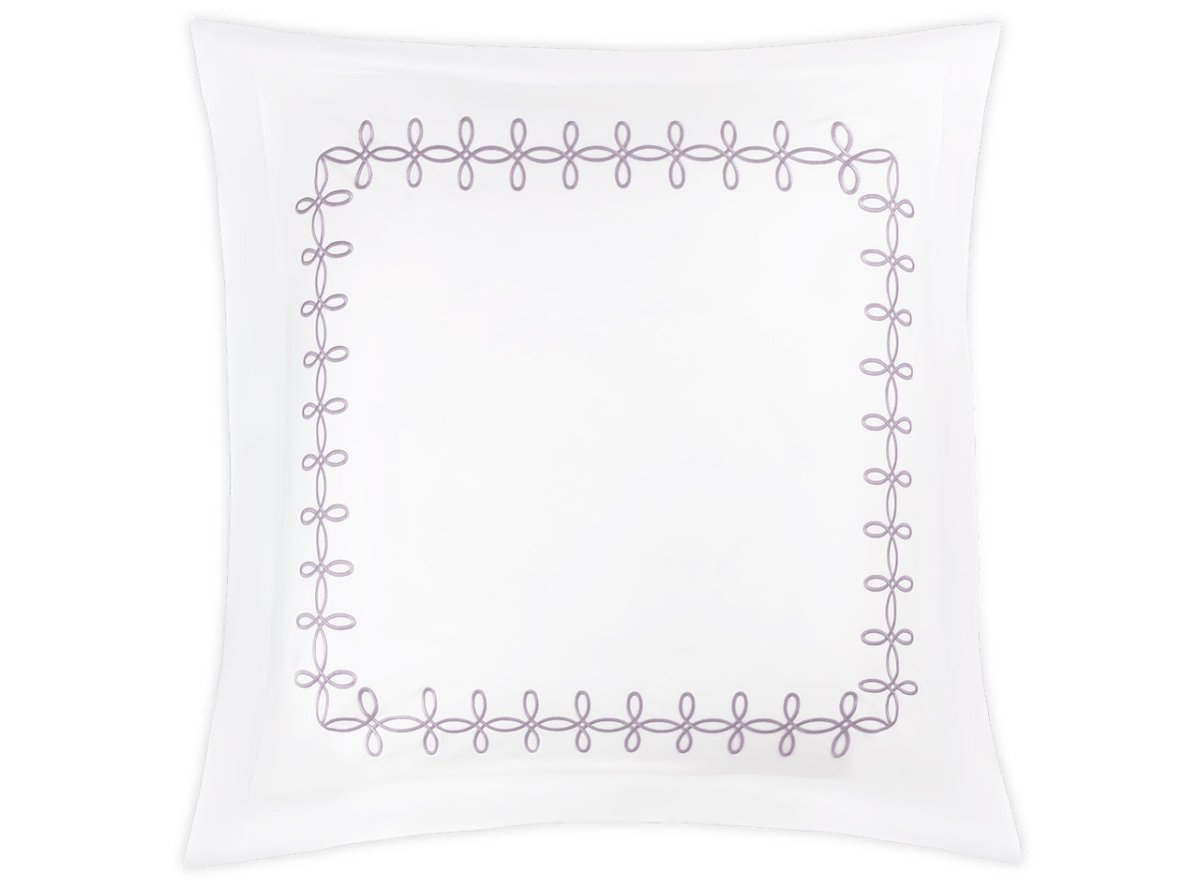 Euro Sham - Gordian Knot Lilac Percale Bedding by Matouk at Fig Linens and Home