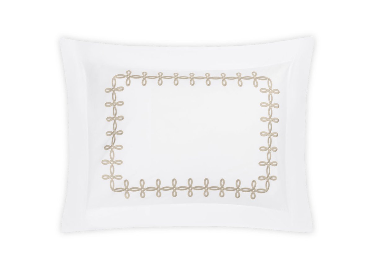 Pillow Sham - Gordian Knot Truffle Percale Bedding by Matouk at Fig Linens and Home