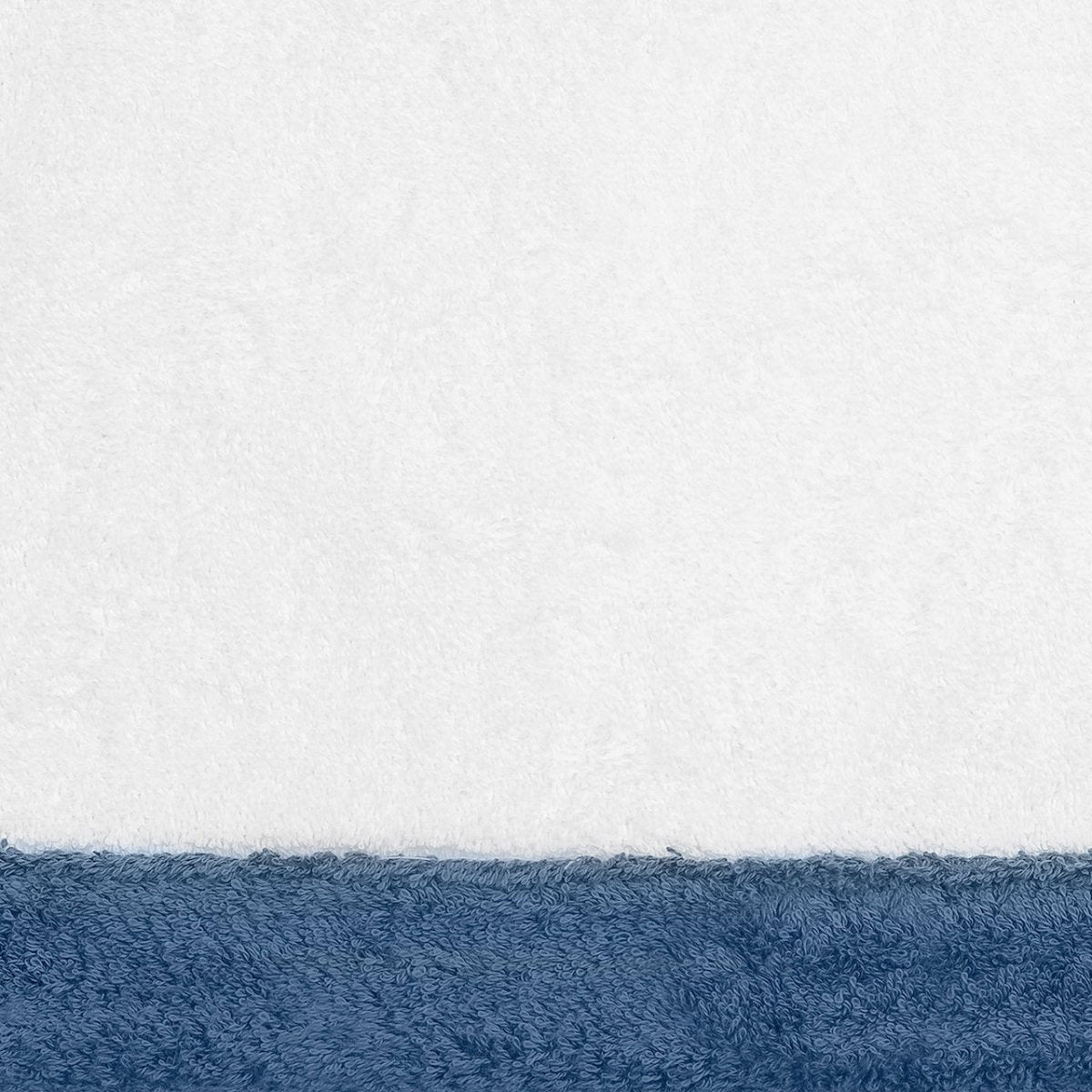 Helios White and Sea Beach Towel Swatch - Matouk Pool Towels at Fig Linens and Home