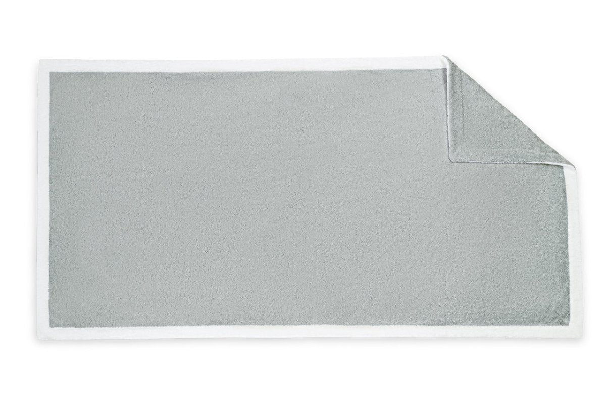 Helios Pool and White Beach Towel - Matouk Pool Towels at Fig Linens and Home 1