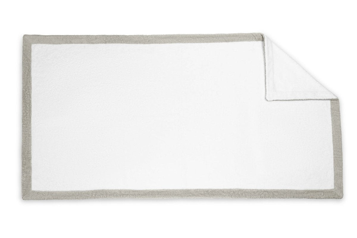 Helios White and Pearl Beach Towel - Matouk Pool Towels at Fig Linens and Home 1