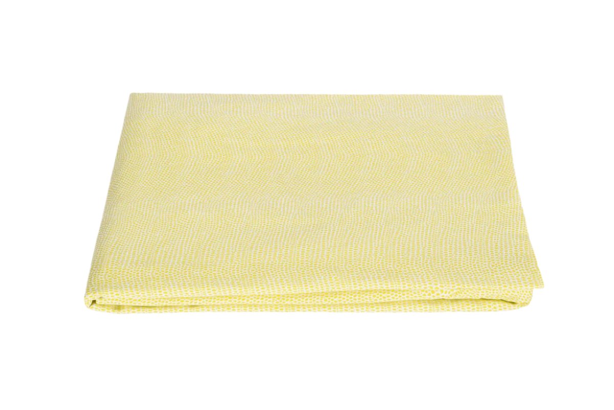 Matouk Jasper Fitted Sheet lemon at Fig Linens and Home