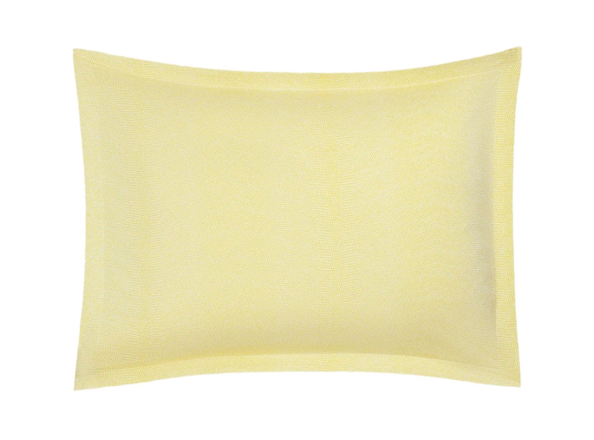 Matouk Jasper Pillow Sham lemon at Fig Linens and Home