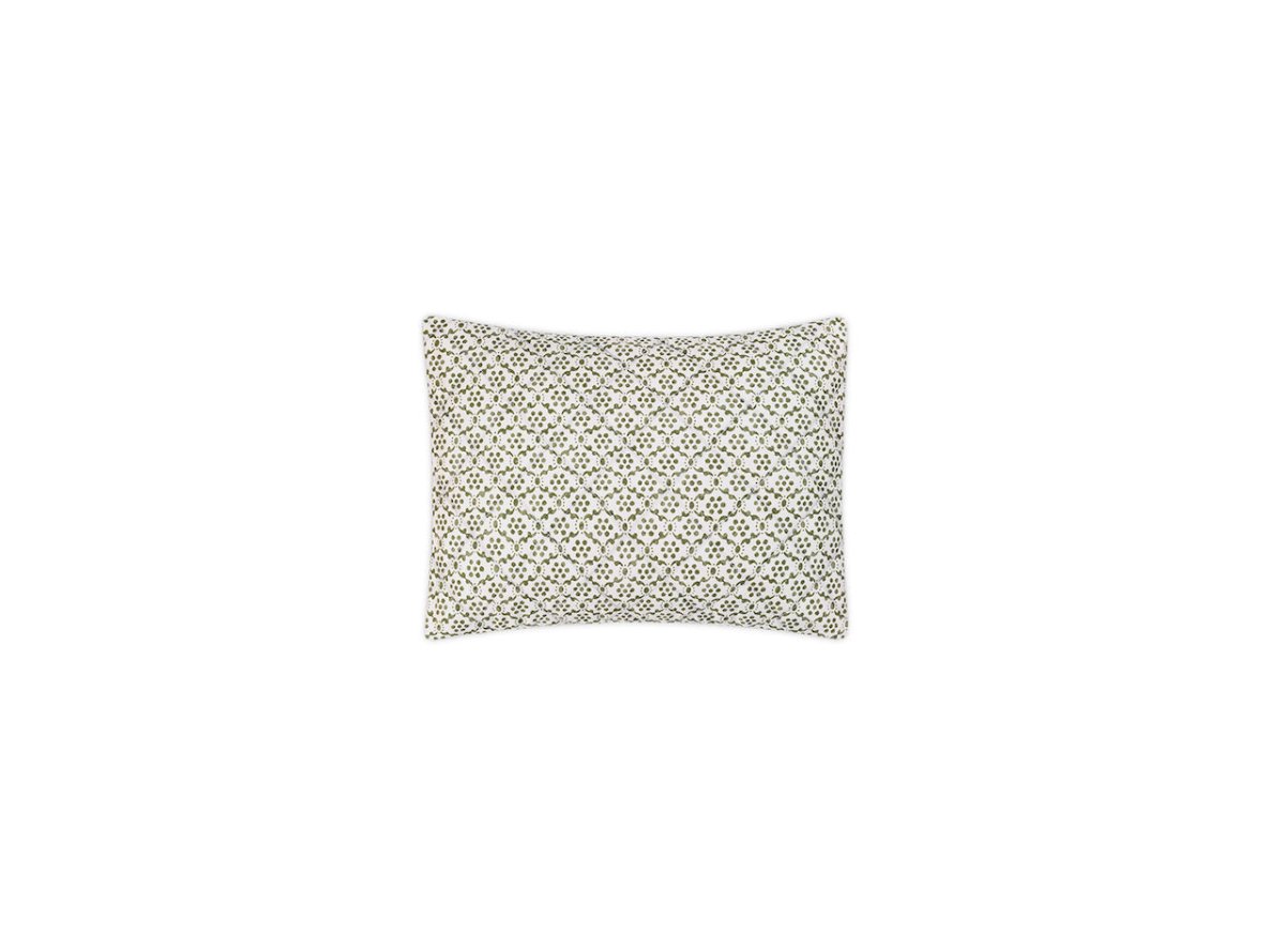 Quilted Boudoir Sham - Laksha Moss Pillow Shams by Matouk Schumacher at Fig Linens and Home