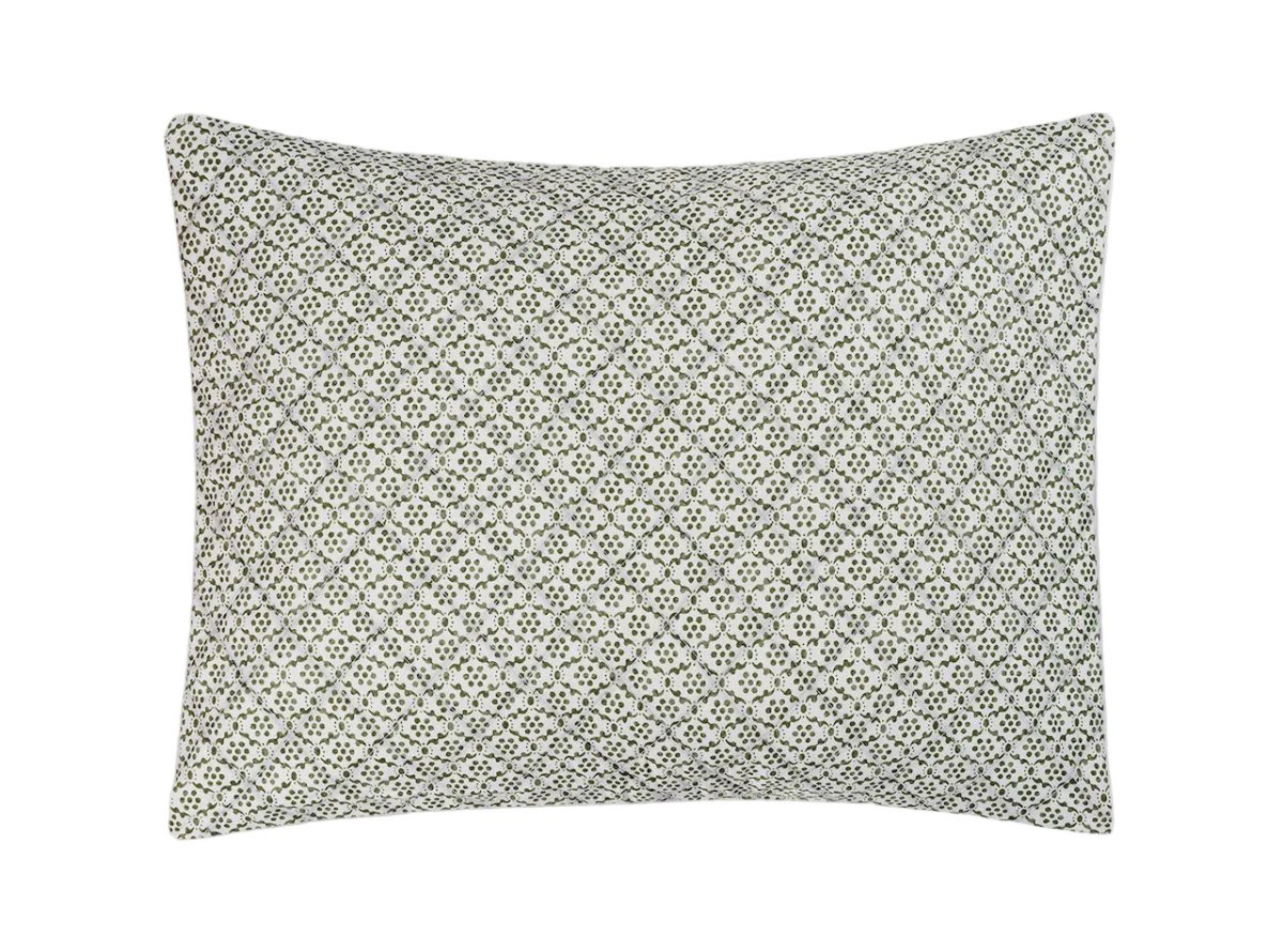 Laksha Moss Quilted Pillow Shams by Matouk Schumacher at Fig Linens and Home
