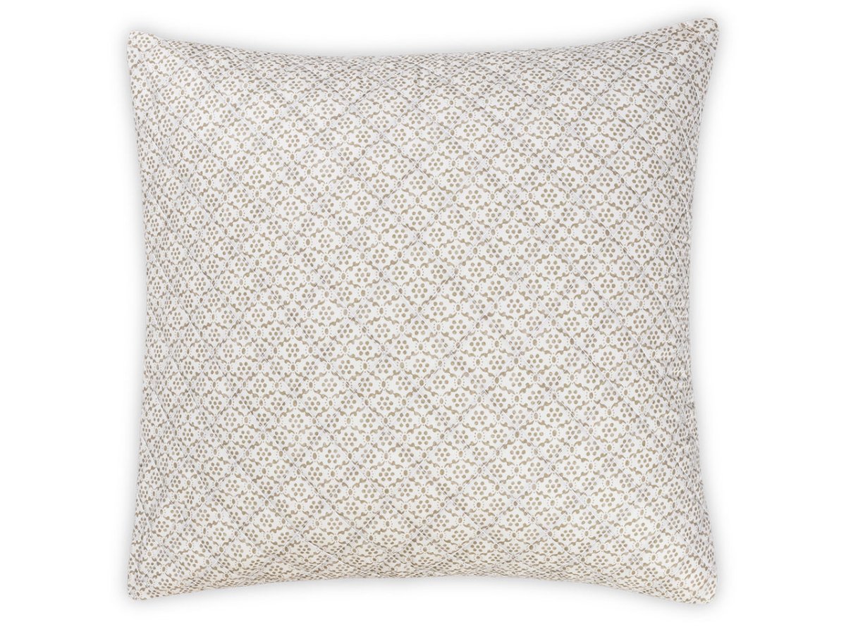 Quilted Euro Sham - Laksha Oak Pillow Shams by Matouk Schumacher at Fig Linens and Home