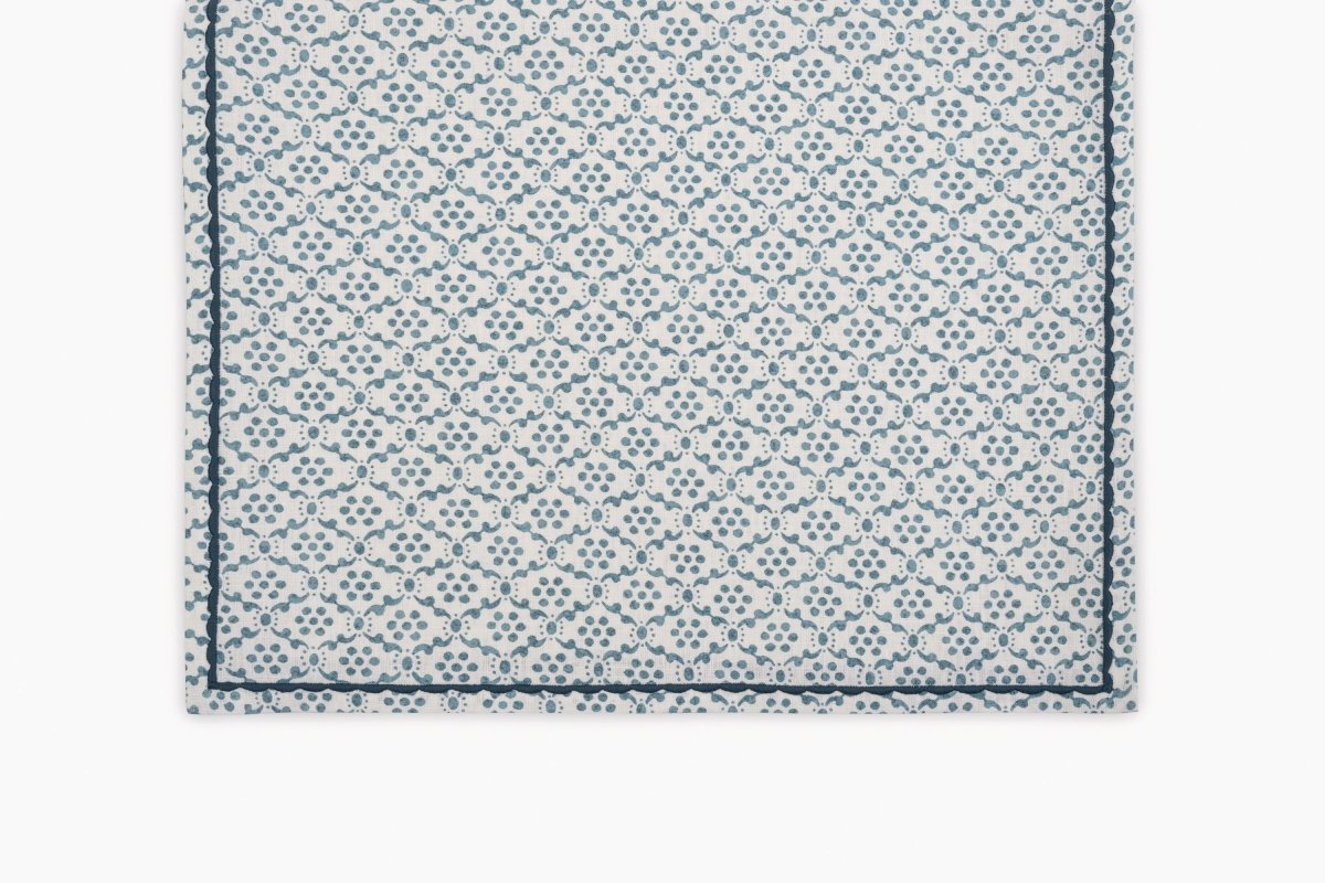 Lapis Blue Runner - Laksha Table Runner by Matouk Schumacher at Fig Linens and Home