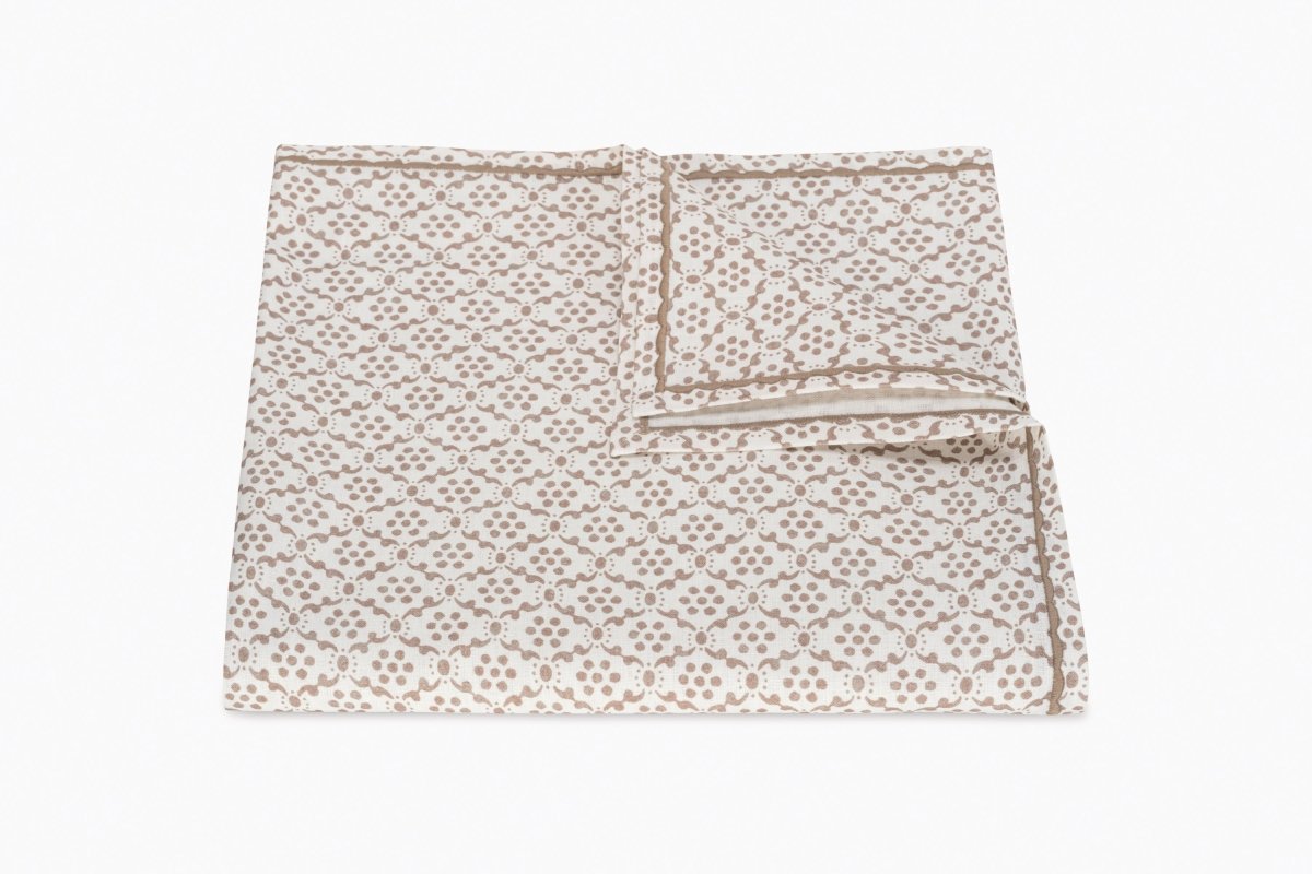 Laksha Tablecloth by Matouk Schumacher in Oak at Fig Linens and Home
