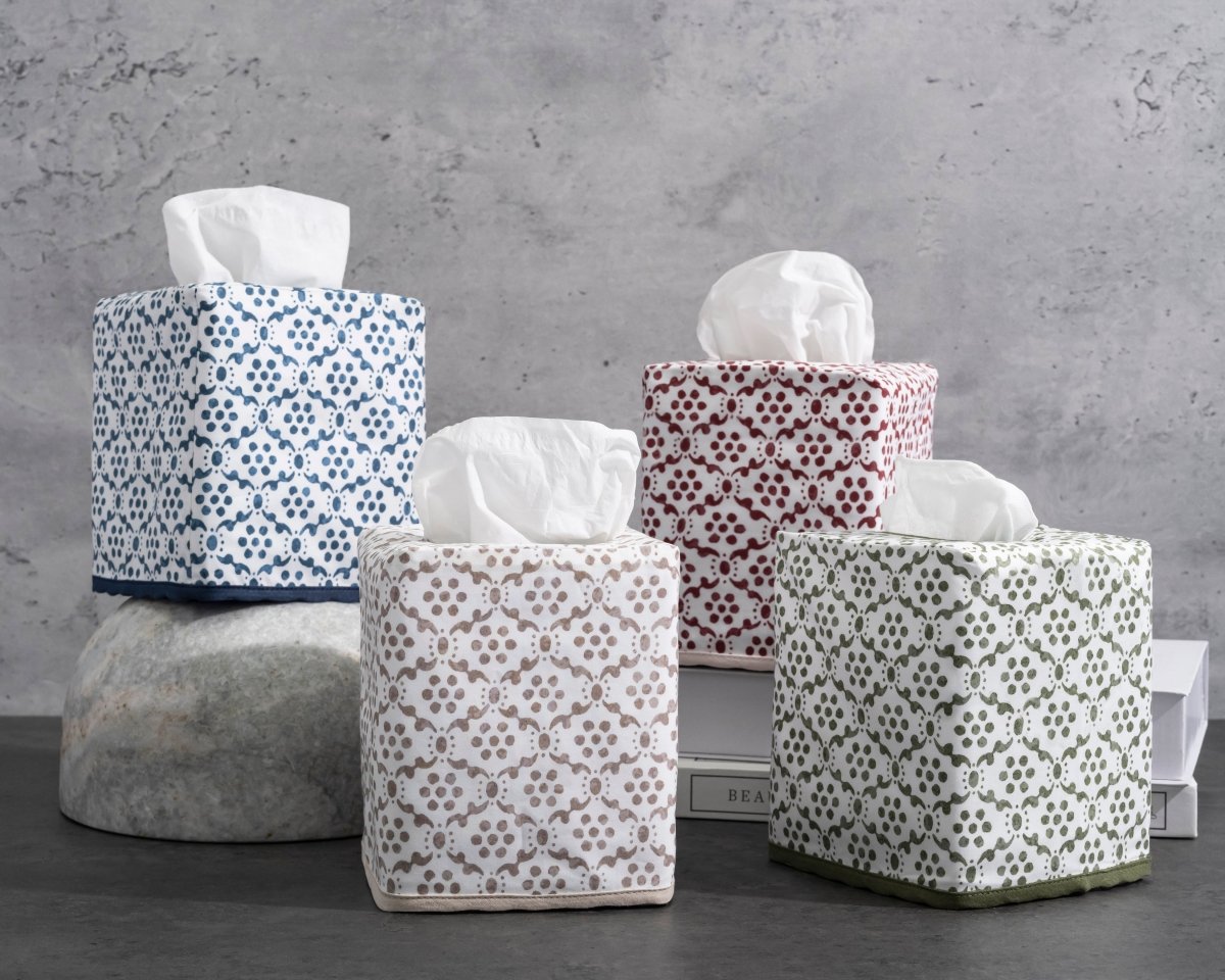 Laksha Tissue Box Cover | Matouk Schumacher at Fig Linens and Home