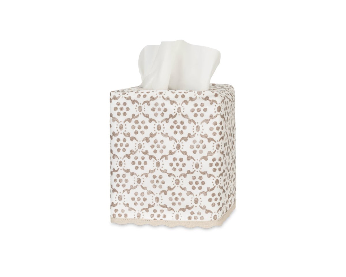 Laksha Oak Tissue Box Cover | Matouk Schumacher at Fig Linens and Home