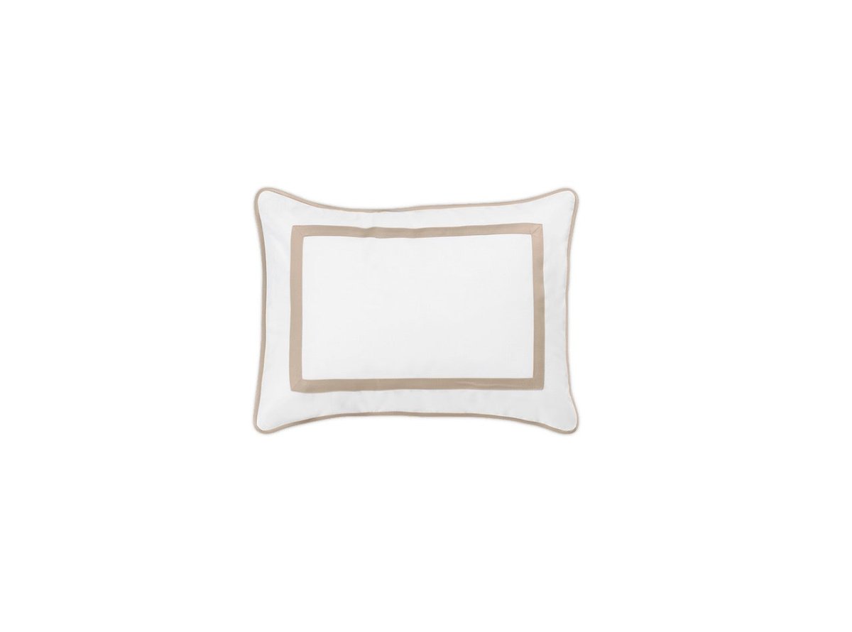 Boudoir Sham - Matouk Louise Percale Khaki Bedding at Fig Linens and Home