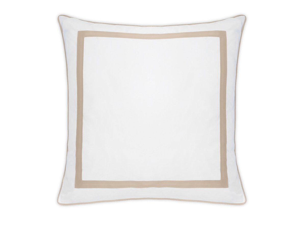 Euro Sham - Matouk Louise Percale Khaki Bedding at Fig Linens and Home
