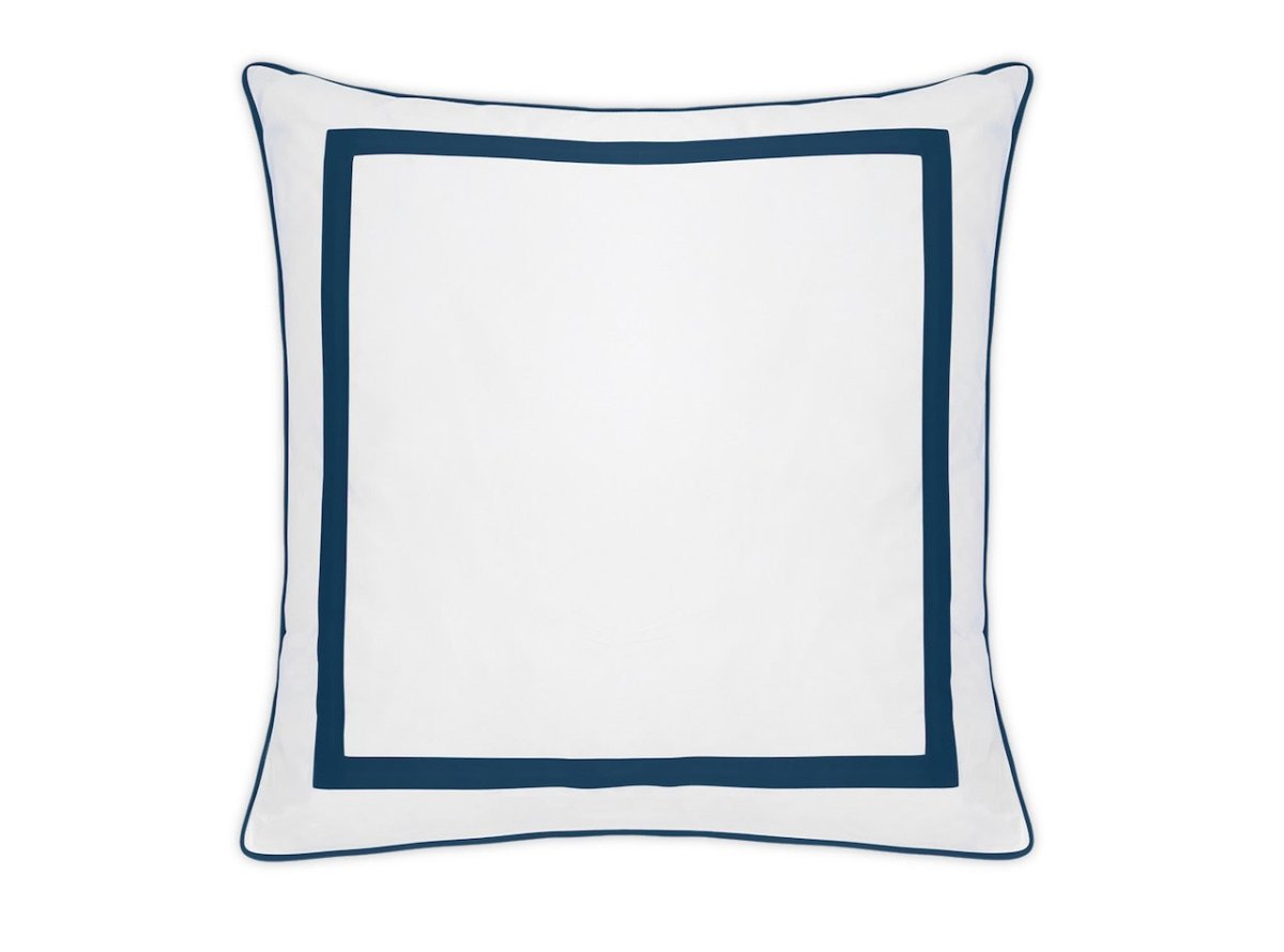 Euro Sham - Matouk Louise Percale Navy Blue Bedding at Fig Linens and Home