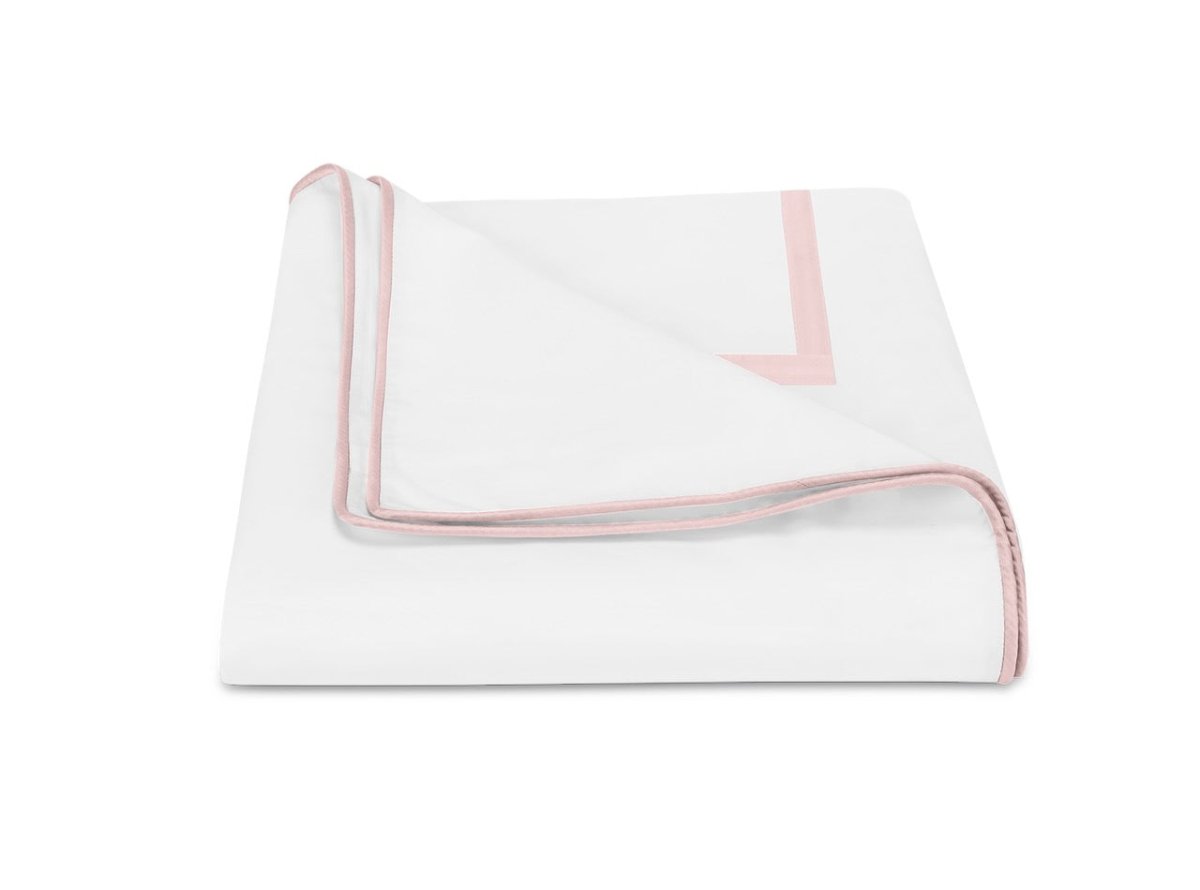 Duvet Cover - Matouk Louise Pink Percale Bedding at Fig Linens and Home