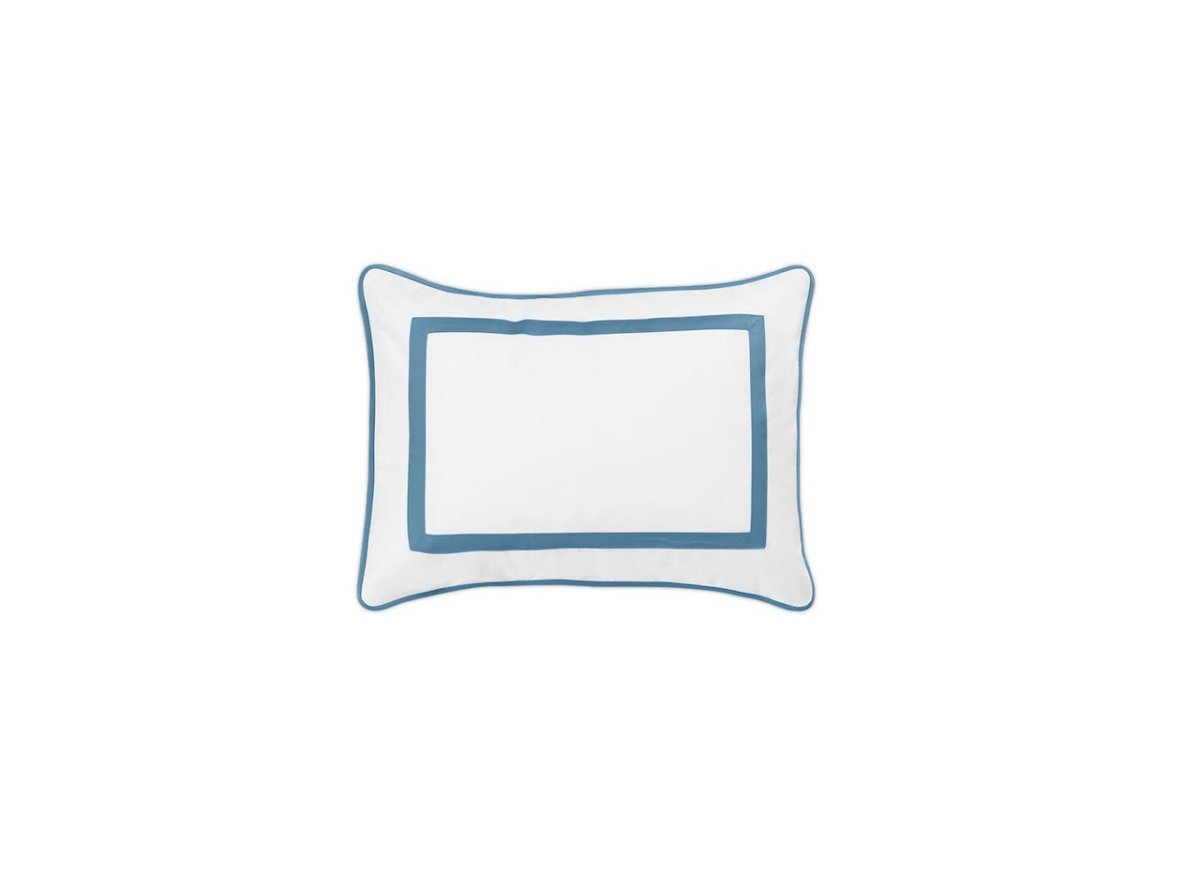 Boudoir Sham - Matouk Louise Percale Sea Blue Bedding at Fig Linens and Home