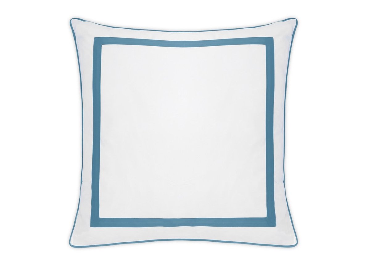 Euro Sham - Matouk Louise Percale Sea Blue Bedding at Fig Linens and Home