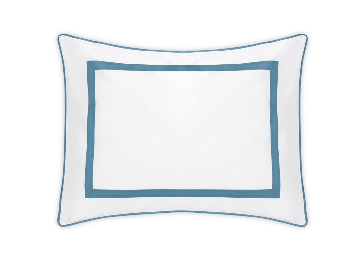 Pillow Sham - Matouk Louise Percale Sea Blue Bedding at Fig Linens and Home