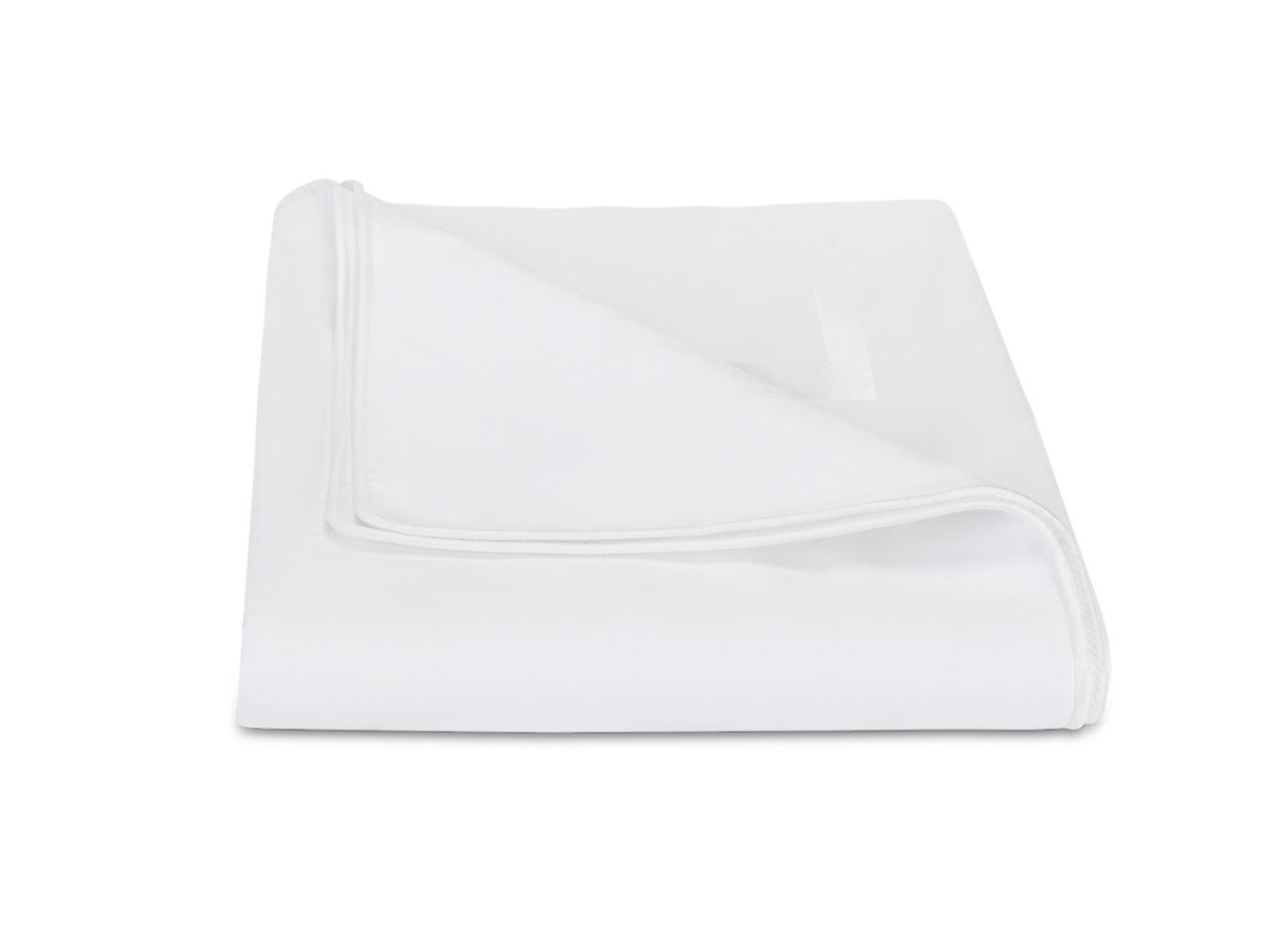 Duvet Cover - Matouk Louise Percale White Bedding at Fig Linens and Home