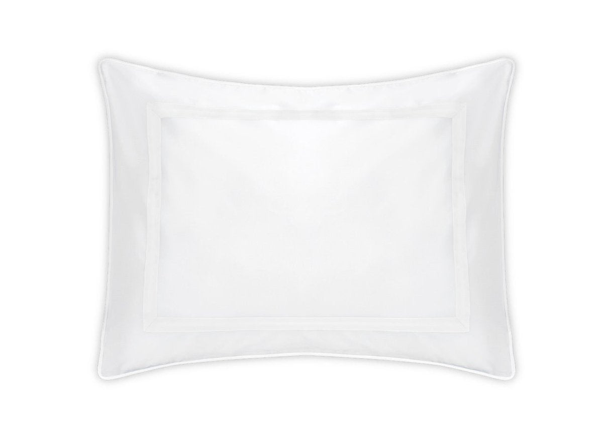 Pillow Sham - Matouk Louise Percale White Bedding at Fig Linens and Home