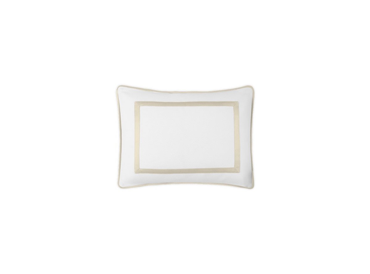 Matouk Louise Pique Boudoir Sham 12 x 16 Dune - M173 at Fig Linens and Home