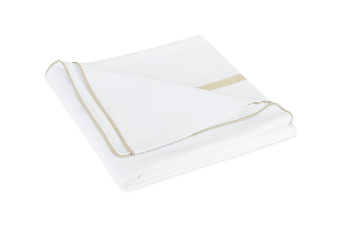 Matouk Louise Pique King Coverlet 112 x 97 Dune - M173 at Fig Linens and Home