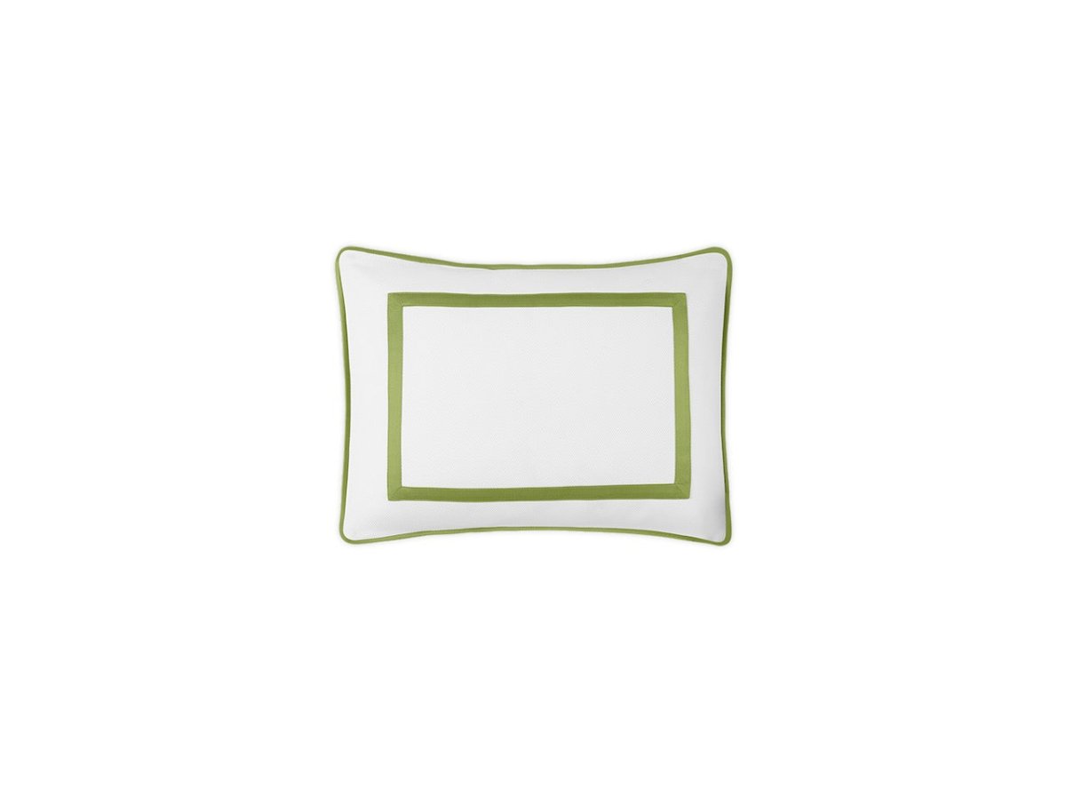 Matouk Louise Pique Boudoir Sham 12 x 16 Grass - M173 at Fig Linens and Home