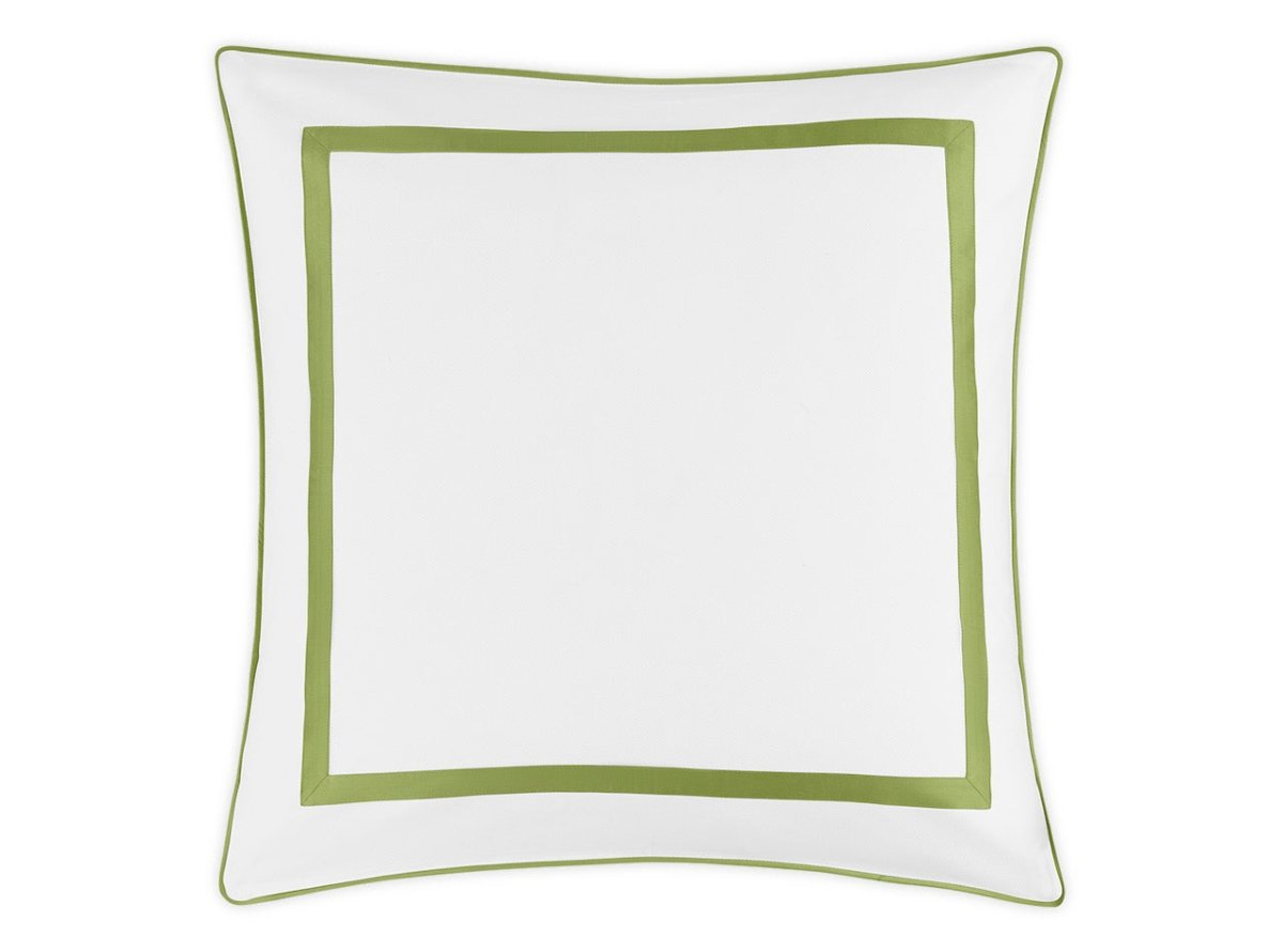 Matouk Louise Pique Euro Sham 27 x 27 Grass - M173 at Fig Linens and Home
