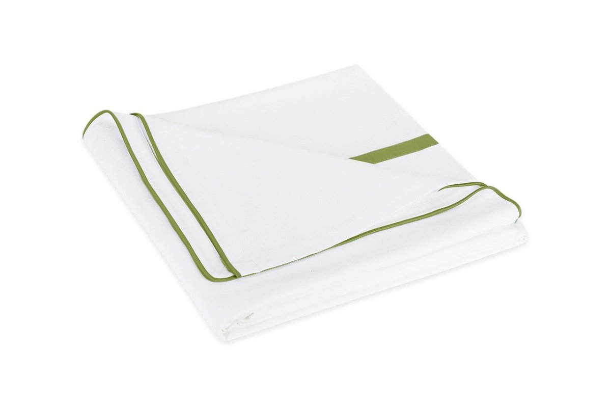 Matouk Louise Pique King Coverlet 112 x 97 Grass - M173 at Fig Linens and Home